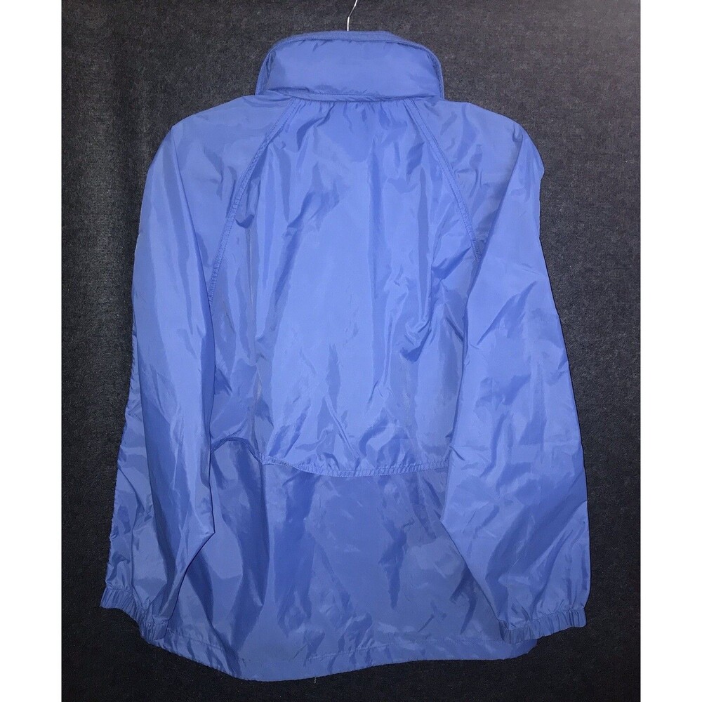 Eddie Bauer Vintage 90s Women's Hood Full Zip Windbreaker Jacket‎ Blue Small - Picture 5 of 9